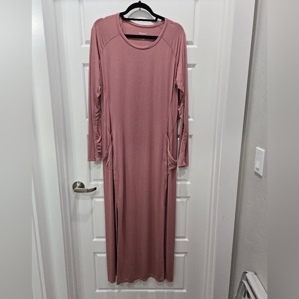 DAGSMEJAN NIGHT DRESS LONG SLEEVE BALANCE NATTWELL SLEEP DUSTY ROSE WOMEN 2XL